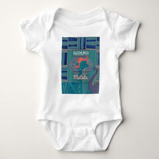 Playful Giraffe Art: An African Delight Baby Bodysuit (Front)