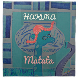 Playful Giraffe Art: An African Delight Cloth Napkin