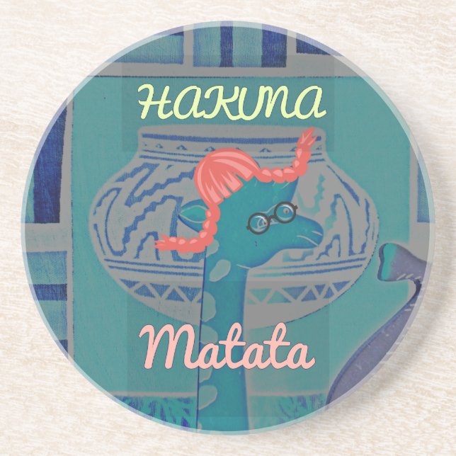 Playful Giraffe Art: An African Delight Drink Coaster (Front)