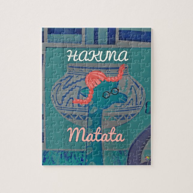 Playful Giraffe Art: An African Delight Jigsaw Puzzle (Vertical)