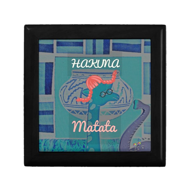 Playful Giraffe Art: An African Delight Keepsake Box (Front)