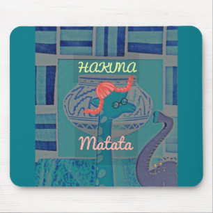 Playful Giraffe Art: An African Delight Mouse Pad