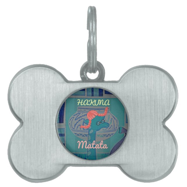 Playful Giraffe Art: An African Delight Pet Tag (Front)