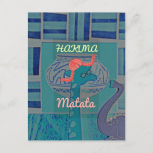 Playful Giraffe Art: An African Delight Postcard