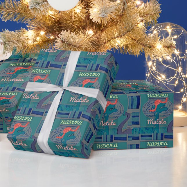 Playful Giraffe Art: An African Delight Wrapping Paper (Holidays)