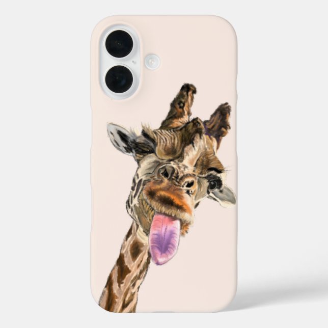 Playful Giraffe Tongue Out Case-Mate iPhone Case (Back)