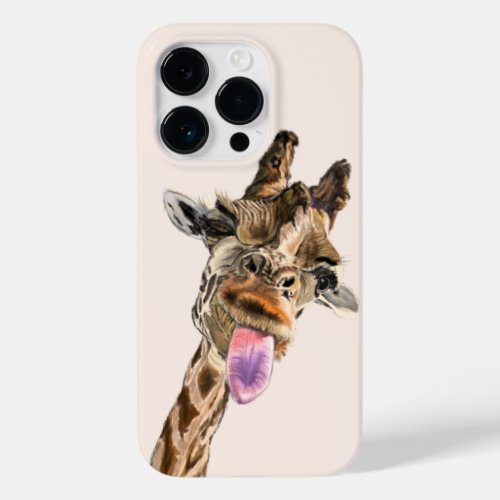 Playful Giraffe Tongue Out Case_Mate iPhone 14 Pro Case