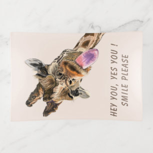 Playful Giraffe Tongue Out Trinket Tray - Smile