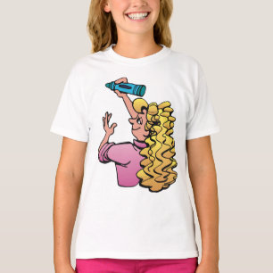Playful Girl with Crayon T-Shirt