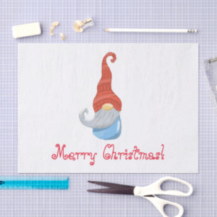 Playful Gnome Faces Funny Tissue Paper – Whimsical