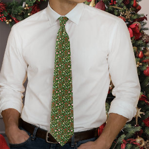 Playful Green Festive Gingerbread Candy Pattern Neck Tie