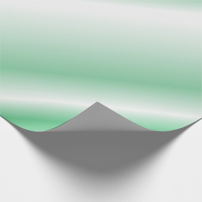 Playful Green Monochrome Shaded Diagonal Lines Wrapping Paper (Corner)