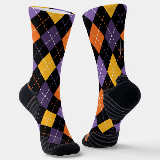 Playful Halloween Argyle Socks