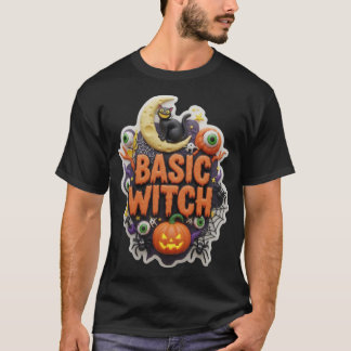 Playful Halloween Basic Witch illustration T-Shirt
