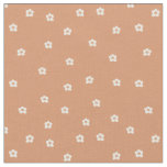 Playful Halloween flower pattern with retro smilin Fabric