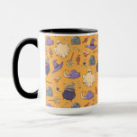 Playful Halloween Ghosts and Witches Pattern Mug