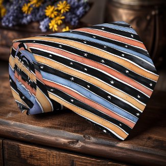 Playful Halloween Striped Tie