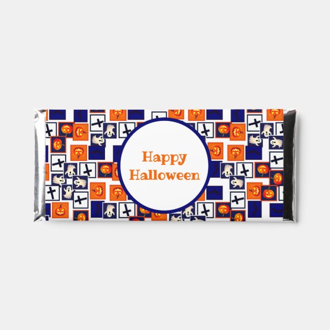playful Halloween-themed pattern  Hershey Bar Favors (Front)