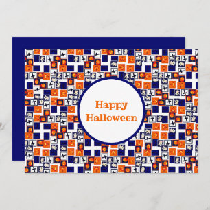 playful Halloween-themed pattern Holiday Card