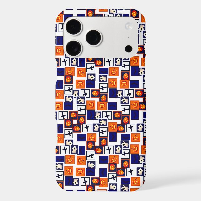 playful Halloween-themed pattern Iphone Case (Back)