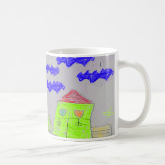 Playful Hand Drawn Doodle House Mug
