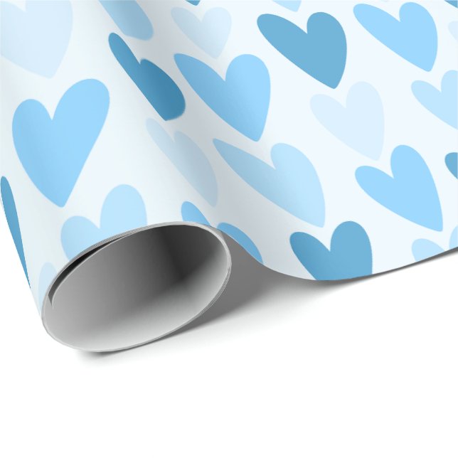 Playful Hand-Drawn Heart Pattern Wrapping Paper (Roll Corner)