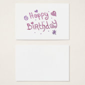 Playful Happy Birthday Text (Front & Back)