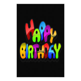 Happy Birthday Stationery | Zazzle