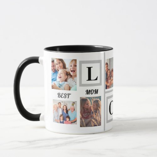 Playful Happy Family Photo Collage Coffee Mug