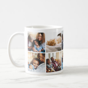 Playful Happy Family Photo Collage Mug