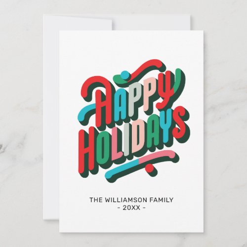 Playful Happy Holidays Greeting Card