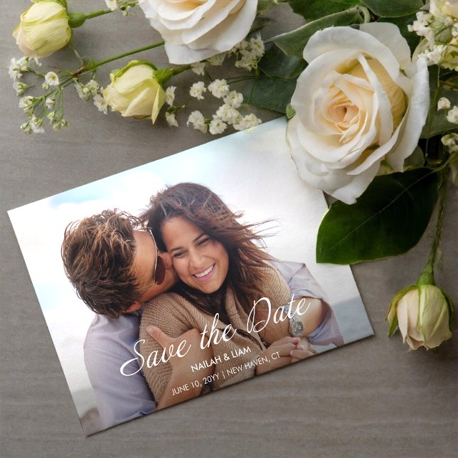 Playful Happy Photo Wedding Save the Date Invitation (Creator Uploaded)