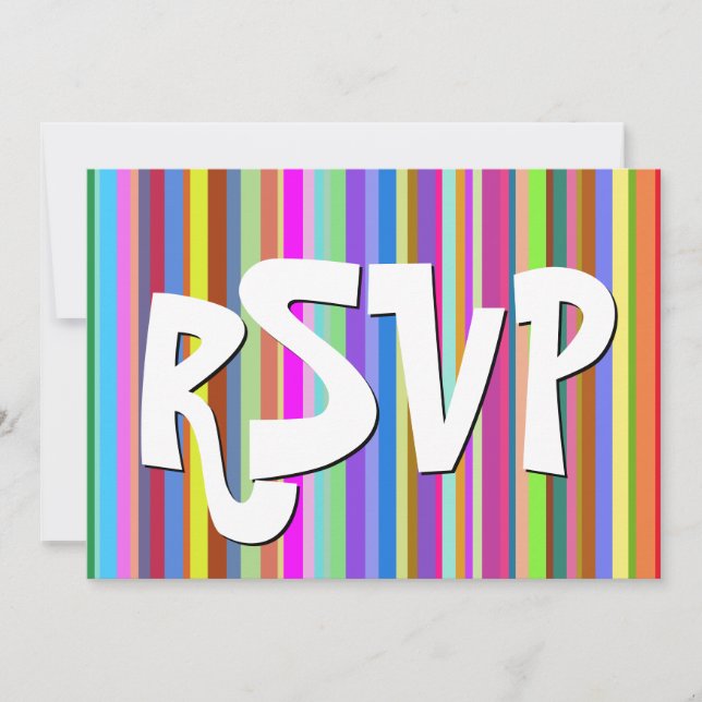 Playful, Happy "RSVP" Card (Front)