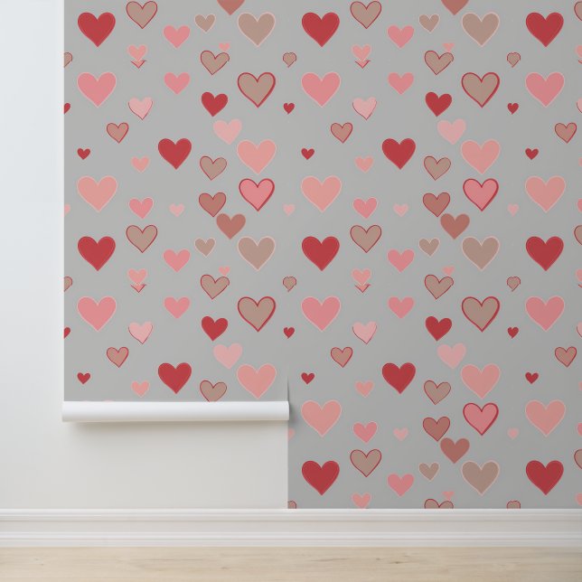 Playful Hearts Seamless Pattern Wallpaper (Application)