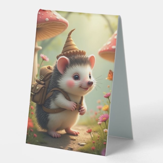 Playful Hedgehog Adventure  Table Tent (Front)