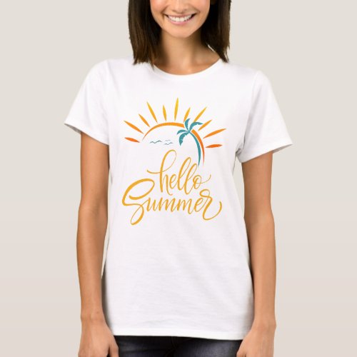 Playful Hello Summer T_Shirt