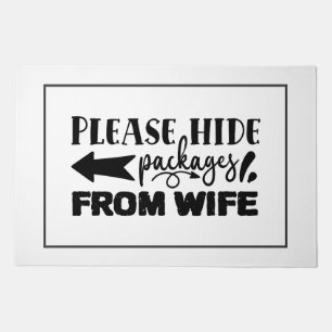 Playful Hide-the-Packages from Wife Doormat