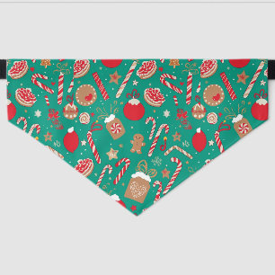 Playful Holiday Treats Dog Bandana – Gingerbread Pet Bandana Collar