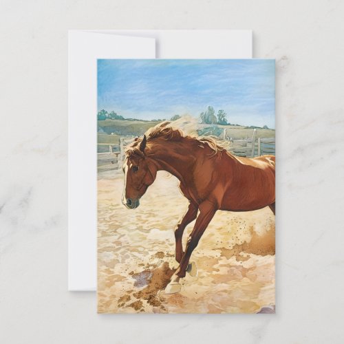 Playful Horse Card