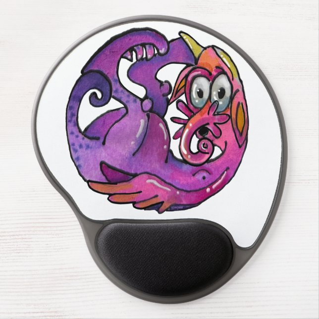 Playful imaginary Creatures & Monsters Gel Mouse Pad (Front)