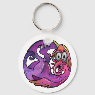 Playful imaginary Creatures & Monsters Keychain