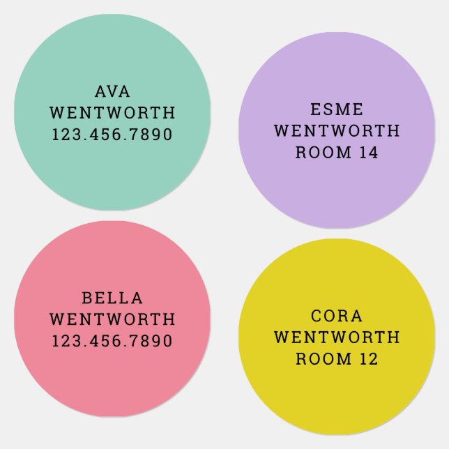 Playful Iron-On Laundry Safe Clothing Kids' Labels (Group)