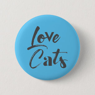 Playful, joyful, modern, cute design of Love Cats Button