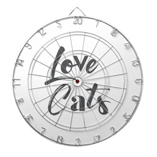 Playful joyful modern cute design of Love Cats Dart Board