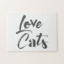 Playful, joyful, modern, cute design of Love Cats Jigsaw Puzzle