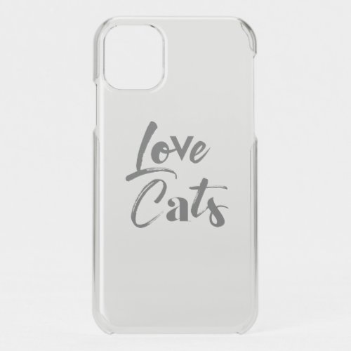 Playful joyful modern cute design of Love Cats iPhone 11 Case