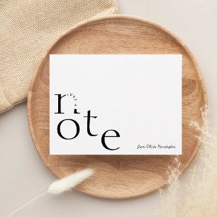 Playful Just a Note in Motion with Script Name Card