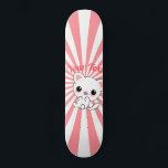 Playful Kawaii White Kitten Custom Skateboard<br><div class="desc">Playful Kawaii Kitten Design This design is available for all ages because people of all ages love Kawaii! Have fun! Kawaii is a style of Japanese cartoons that's known as the 'culture of cute' and cute they are! Personalize this cute design as you wish: change text words and color, background...</div>