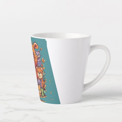 Playful Kids Animal Designs Printed Latte Mug Latte Mug