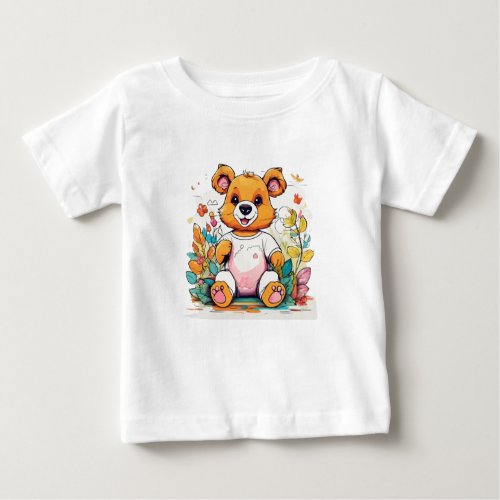 Playful kids animal tshirt design